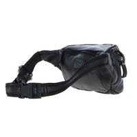 Поясная кожаная сумка Ashwood D102 Black (D102 BLK)