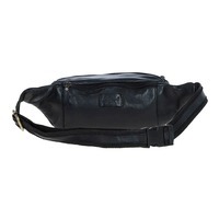 Поясная кожаная сумка Ashwood D102 Black (D102 BLK)
