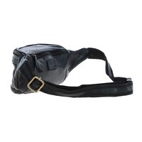 Поясная кожаная сумка Ashwood D102 Black (D102 BLK)