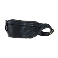 Поясная кожаная сумка Ashwood D102 Black (D102 BLK)