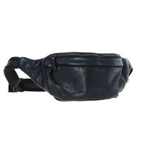 Поясная кожаная сумка Ashwood D102 Black (D102 BLK)