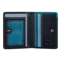 Кожаный кошелек-картхолдер Visconti RB111 Madagascar Blue Multi (RB111 BLUE M)
