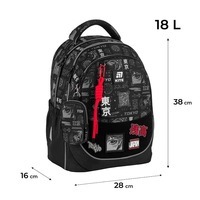 Школьный рюкзак Kite Education 700 Tokyo 18л Черный (K25-700M-3)