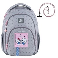 Школьный рюкзак Kite Education teens 905M Hello Kitty 19.5л Серый (HK25-905M)