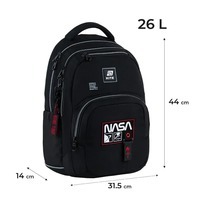 Рюкзак молодежный Kite Education teens 903L NASA 26л Черный (NS25-903L)