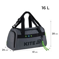 Спортивная сумка Kite Education 2505 Next level 16л Серый (K25-2505-3)