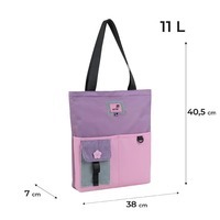Молодежная сумка-шопер Kite Education teens 586-1 11л Фиолетовый, розовый (K25-586-1)
