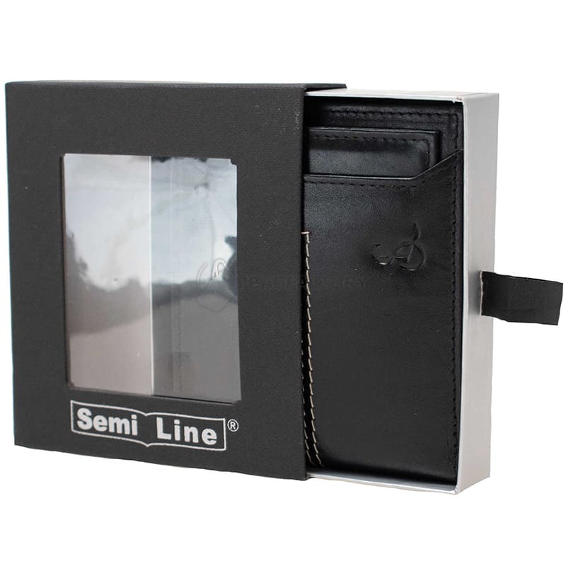 Портмоне мужское кожаное Semi Line RFID Black (DAS303155)