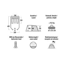 Палатка четырехместная High Peak Torri 4.0 Dark Grey/Green (931694)