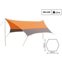 Тент со стойками Tramp Lite Tent orange 440x440 см (UTLT-011)