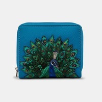 Женский кожаный кошелек Yoshi Y1261 Peacock Plume Petrol Blue (Y1261 PCK 48)