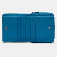 Женский кожаный кошелек Yoshi Y1261 Peacock Plume Petrol Blue (Y1261 PCK 48)