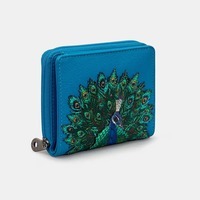 Женский кожаный кошелек Yoshi Y1261 Peacock Plume Petrol Blue (Y1261 PCK 48)