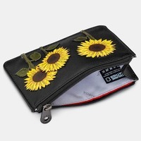 Женский кошелек-картхолдер Yoshi Y1321 Sunflowers Black (Y1321 SF 1)