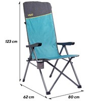 Кресло раскладное Uquip Justy XL Blue/Grey (DAS303232)