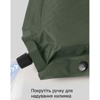Туристический коврик Naturehike CNK2450WS020, 200x63x10 см темно-зеленый (6927595712740)