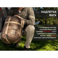 Спальный мешок Naturehike MJ 600 CNK2300SD014 коричневый 205 см (6976023923098)