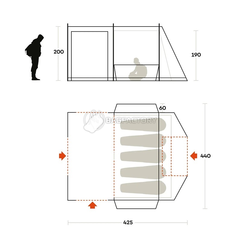 Палатка пятиместная Ferrino Join 5 Sand (931774)